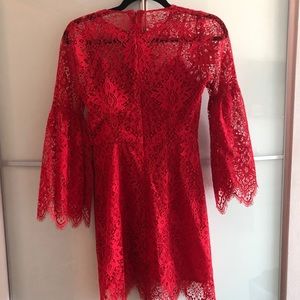 Red lace BCBGMAXAZRIA mini dress